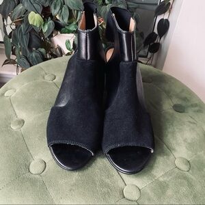 Kensie Esther Open Toe Ankle Booties Black